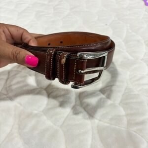 Trafalgar Easton Hand Polished‎ Cortina Leather Belt Mens Size 36 Brown